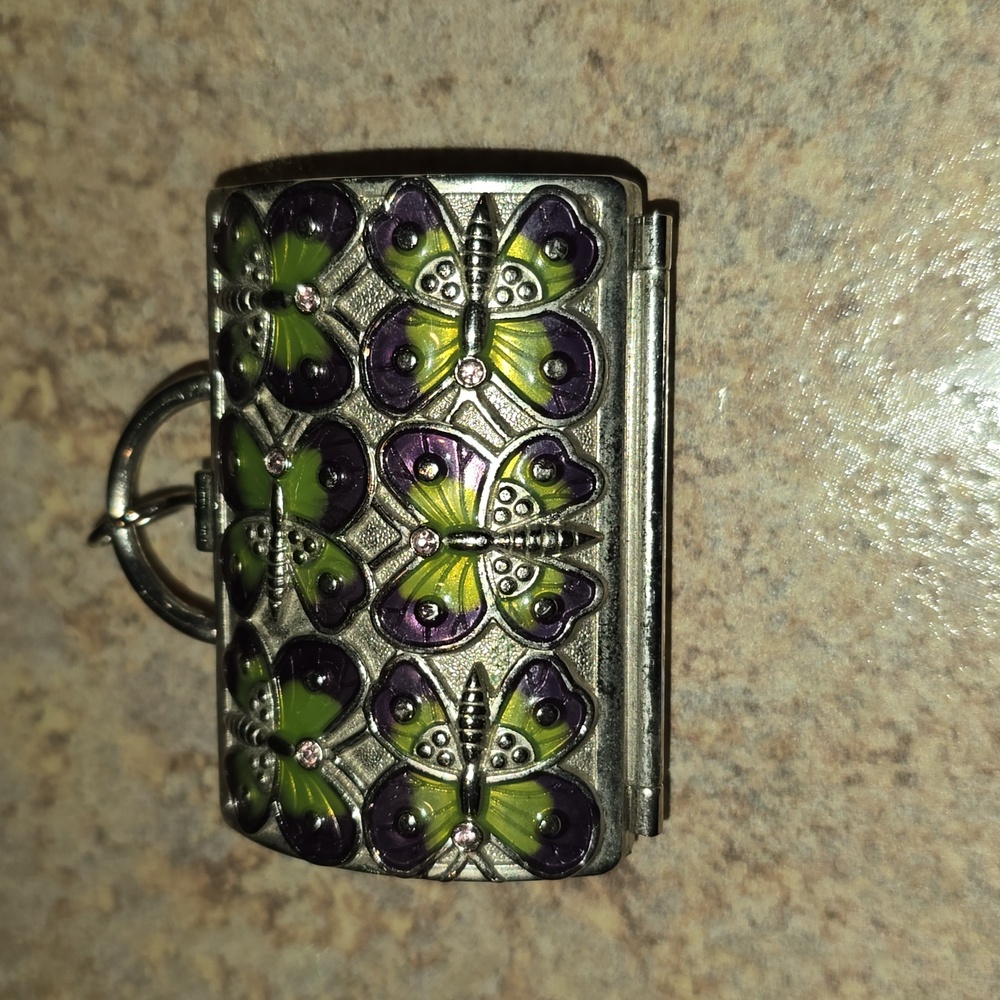 Judith Leiber For Neiman Marcus Butterfly Miniature Purse/Pillbox